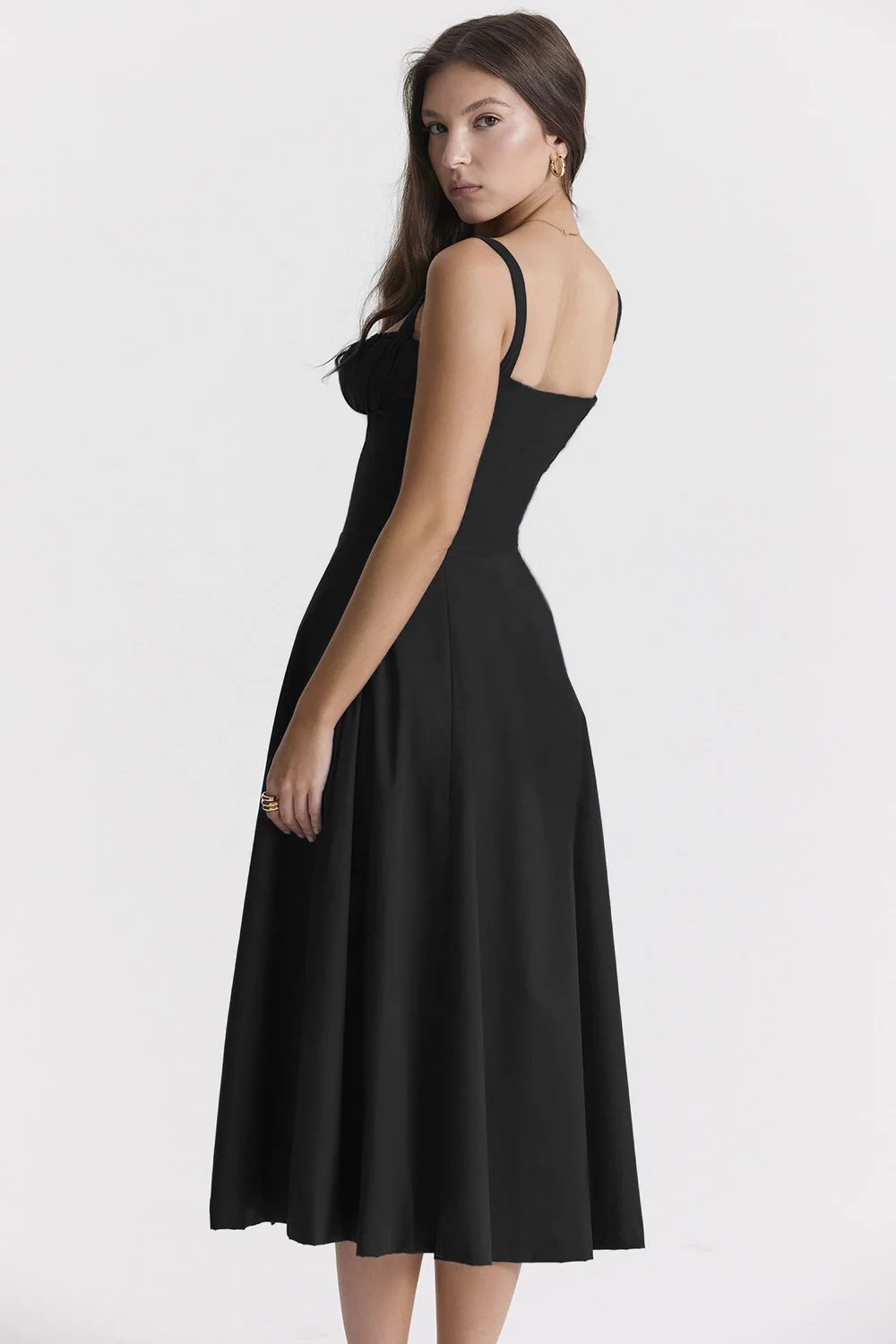 Comfortable Beauty-No Underwire-Print Bustier Sundress