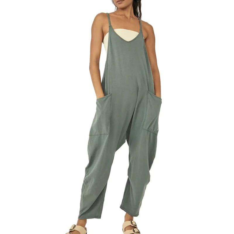 Wide Leg Jumpsuit With Pockets - Rakkiss