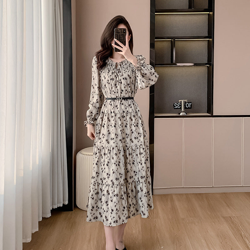 Women's British-style Floral Fashionable Casual Dress