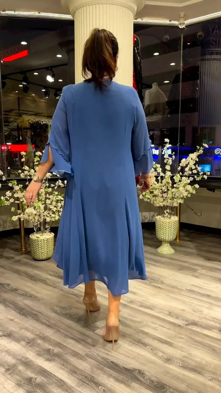 Chiffon Solid Color Loose Dress