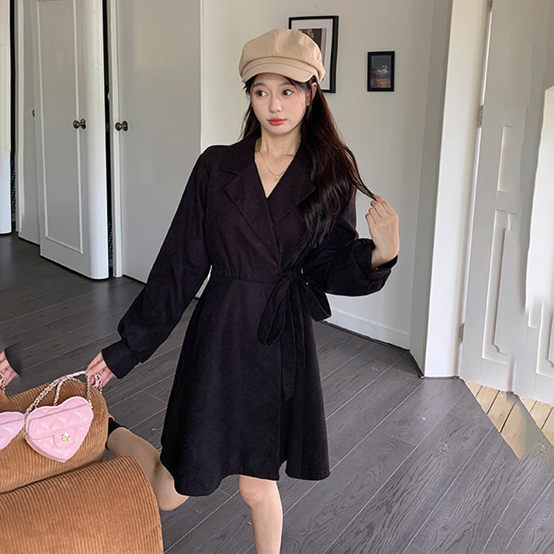 Fitted-Waist French-Style Mini Dress
