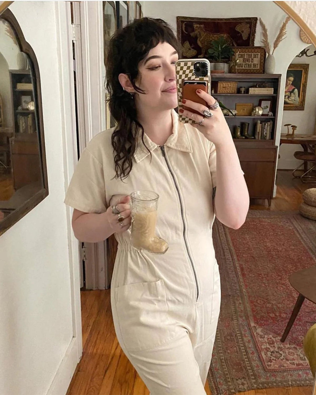 Cropped Utility Jumpsuit