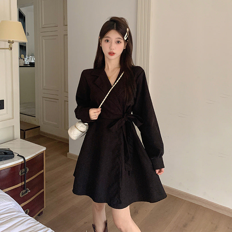 Fitted-Waist French-Style Mini Dress