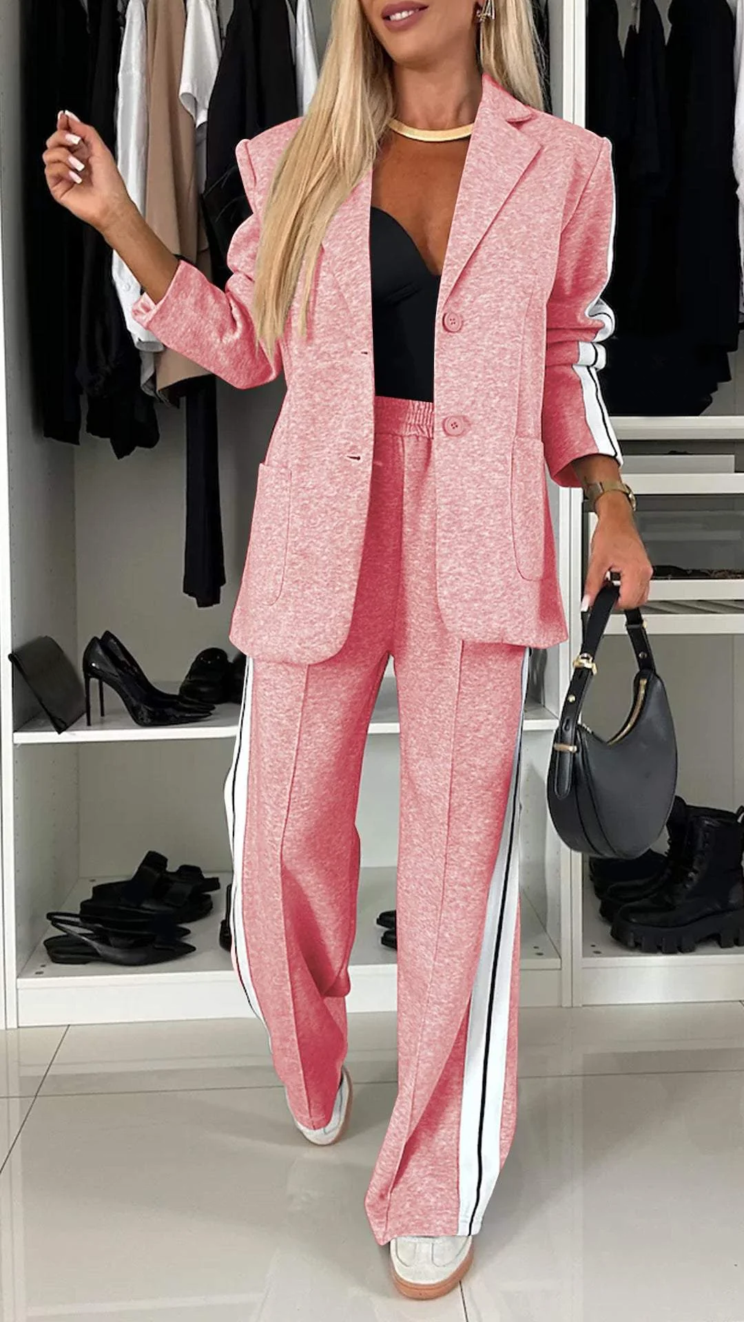 Lapel Long Sleeve Casual Suit