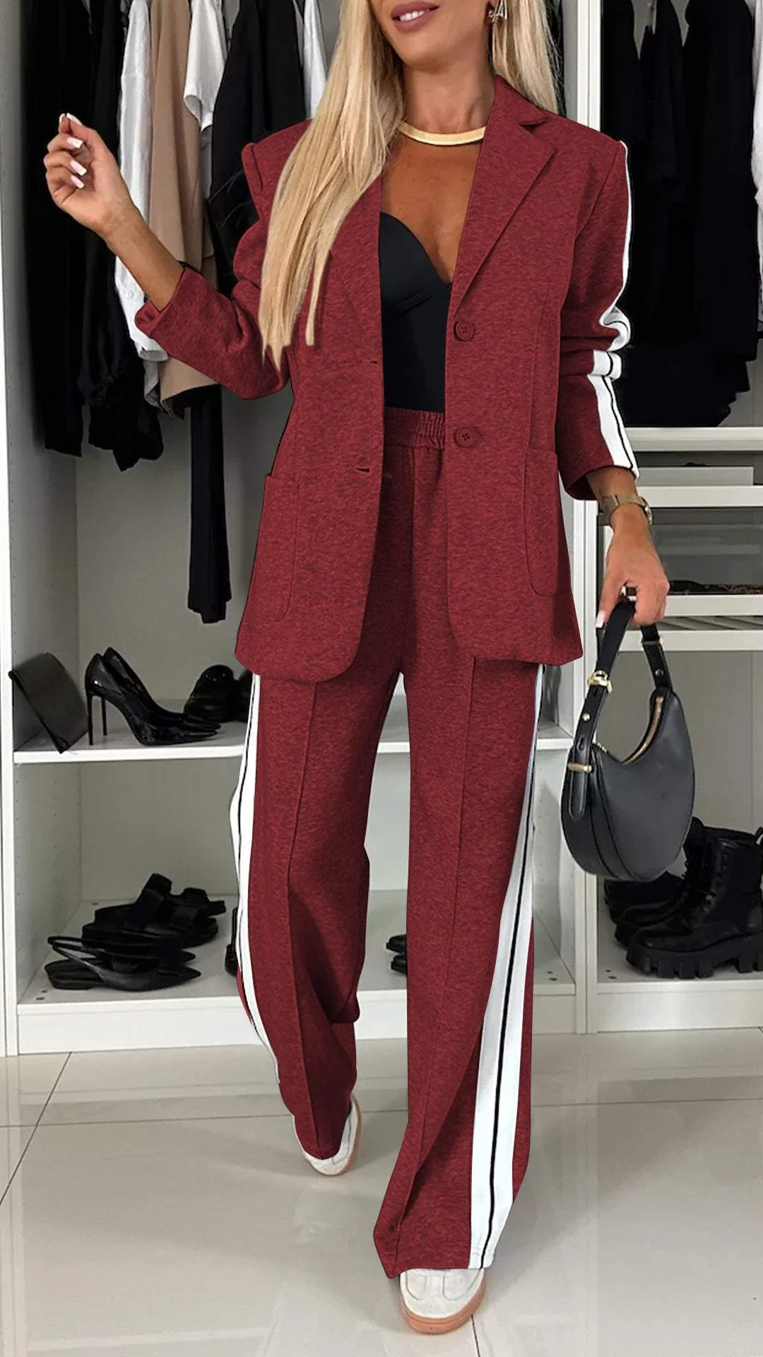 Lapel Long Sleeve Casual Suit