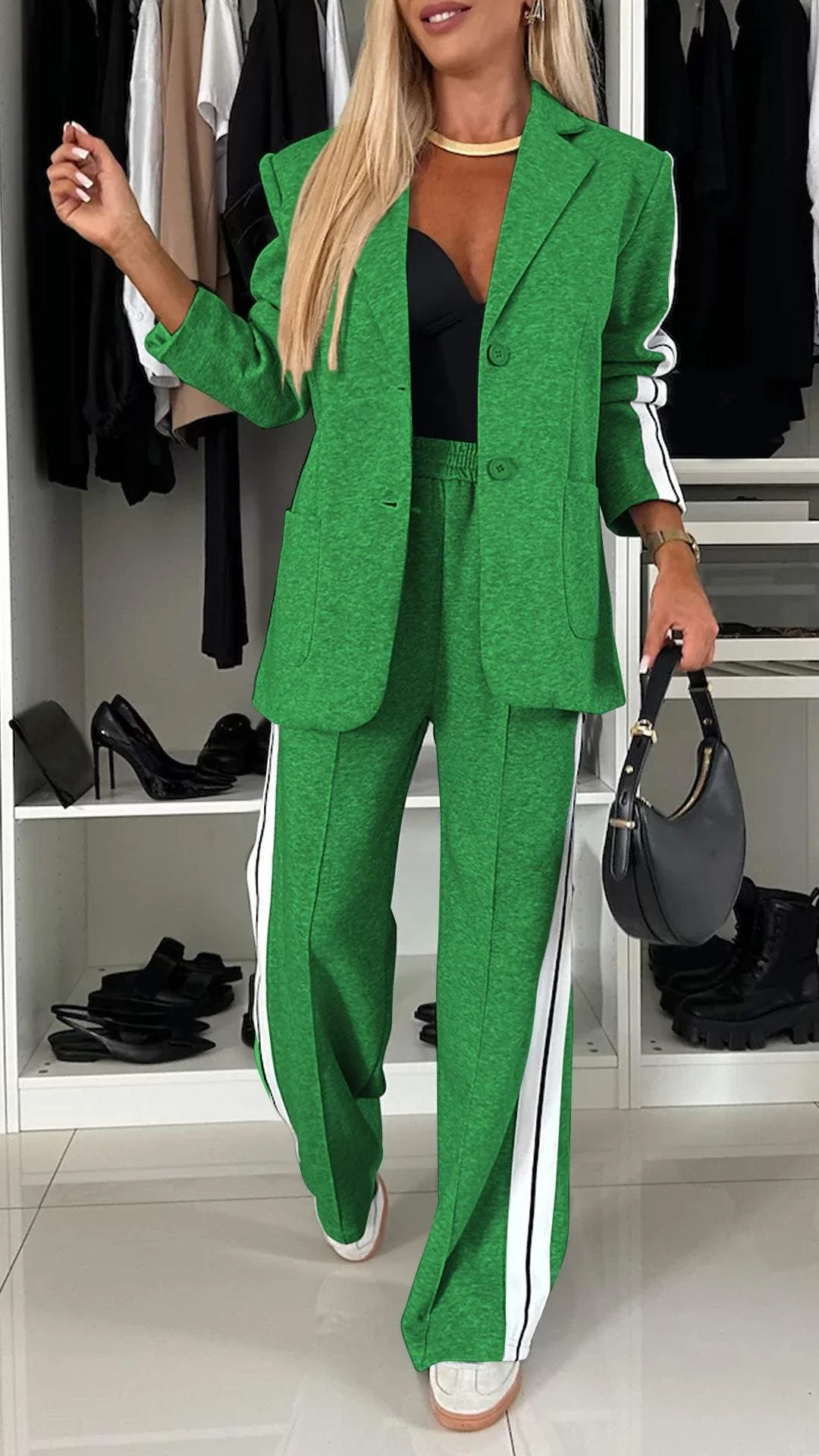 Lapel Long Sleeve Casual Suit