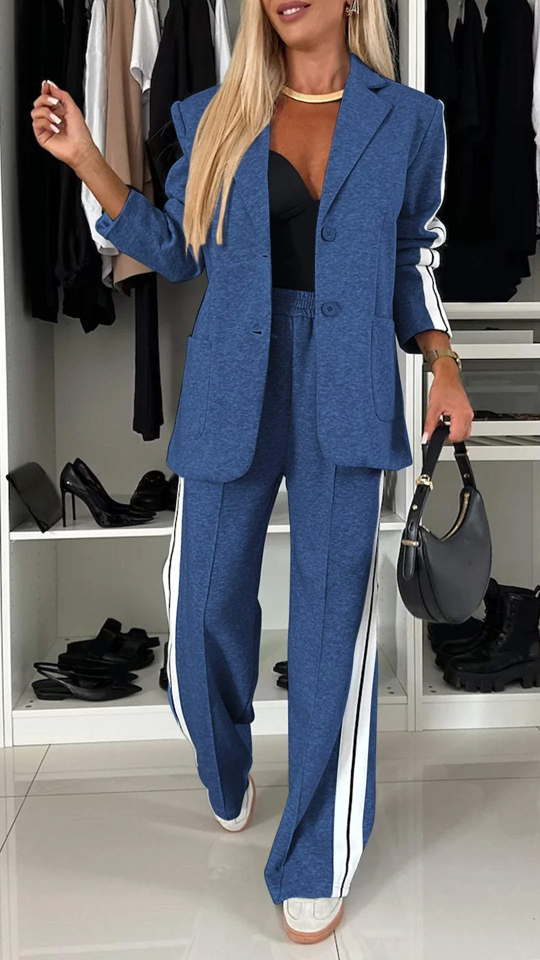 Lapel Long Sleeve Casual Suit