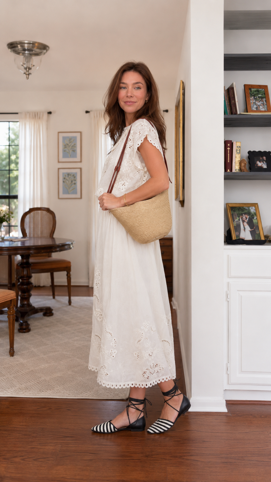 Eyelet Embroidery Two Piece Set